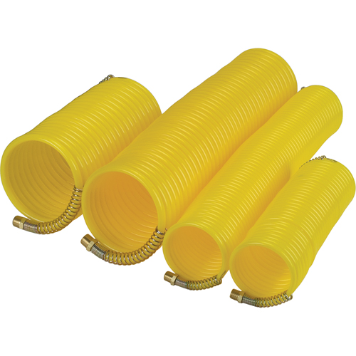 Tuyaux pneumatiques en nylon spiral&eacute; a/raccords, Air, 1/4" DI x 25' lo, Nylon, 200 psi &agrave; 23°C Oxymax Inc