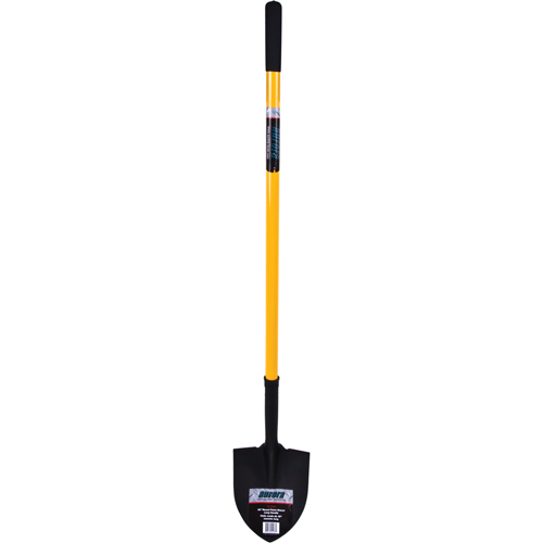 Round Point Shovel, Tempered Steel Blade, Fiberglass, Straight Handle Oxymax Inc