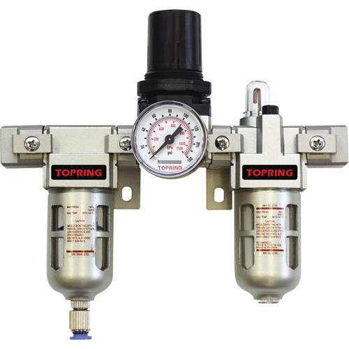 Airflo Modular Filter/Regulator & Lubricator (Gauge Included), 1/4" NPT Oxymax Inc