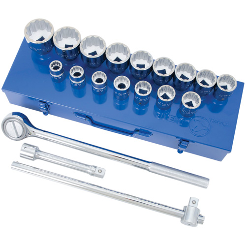 SW7521 12-Point SAE Socket & Socket Wrench Set, 21 Pcs, 3/4" Drive Size Oxymax Inc