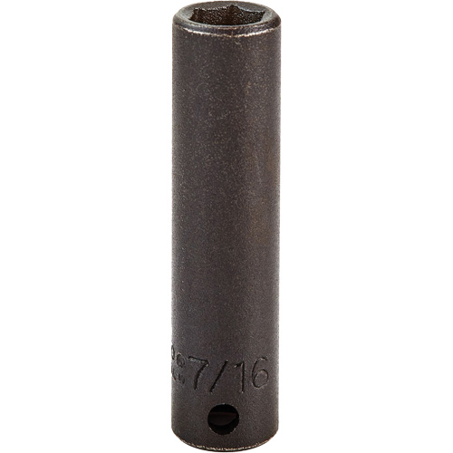 Socket, Impact, 7/16", 3/8" Drive, 6 Points, Deep Oxymax Inc