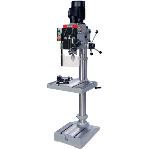 Gearhead Drilling Machine, 1/2" Chuck, 6 Speed(s), 19-1/2" W x 21-3/4" L, #3 Morse Oxymax Inc