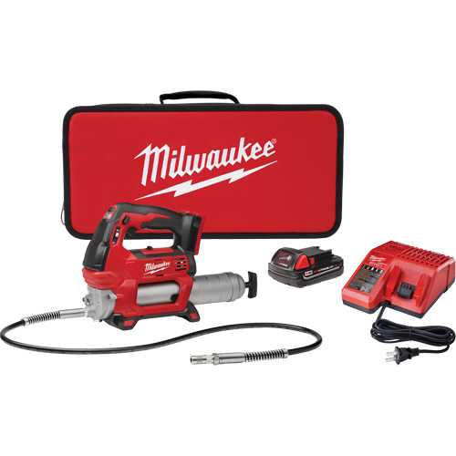 M18 Cordless 2-Speed Grease Gun Kit, Lithium-Ion, 18 V Oxymax Inc