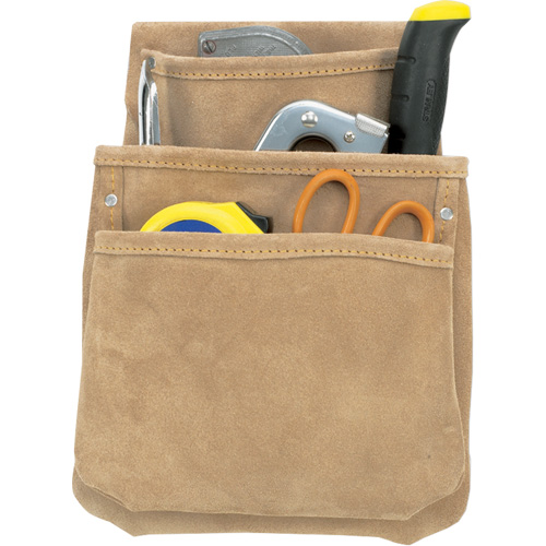Drywall Pouches, Multiple Tool Holder, Leather, 3 Pockets Oxymax Inc