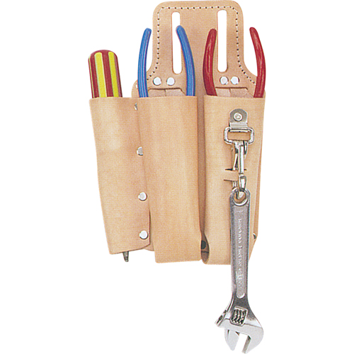 Porte-outils pour monteur de ligne, Porte-outil multiple, Cuir, 3 Poches Oxymax Inc
