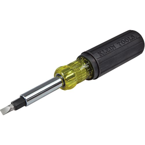 Heavy-Duty Multi-Bit Screwdriver/Nut Driver, 7-9/10" L, Cushion Grip Handle Oxymax Inc