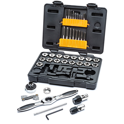 Metric Ratcheting Tap & Die Set, 42 Pieces Oxymax Inc