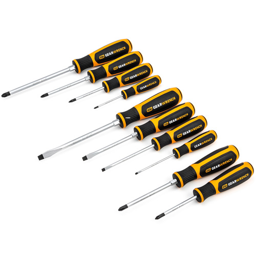Phillips&reg;/Slotted/Pozidriv&reg; Dual Material Screwdriver Set, 10 Pcs. Oxymax Inc