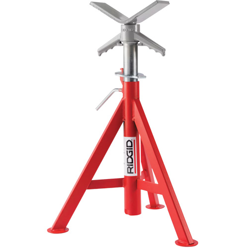 V Head Low Pipe Stand # VJ-98, 51-96 cm Height Adjustment, 12" Max. Pipe Capacity, 2500 lbs. Max. Weight Capacity Oxymax Inc