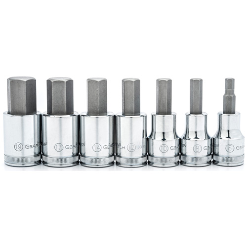 Jeu de douilles &agrave; embout m&eacute;triques, Hexagonale, Prise 1/2", 7 mr Oxymax Inc