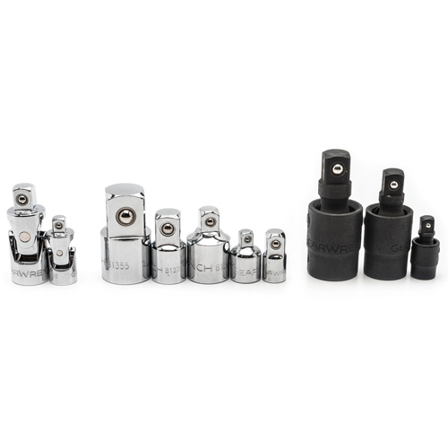 10-Piece 1/4", 3/8" & 1/2" Drive Universal Joint and Adapter Set Oxymax Inc