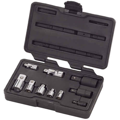 10-Piece 1/4", 3/8" & 1/2" Drive Universal Joint and Adapter Set Oxymax Inc
