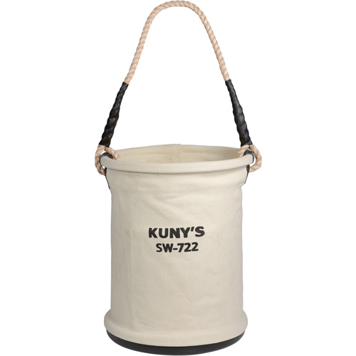 Heavy-Duty Buckets, 11" L x 11" W x 16" H, Canvas, Beige Oxymax Inc