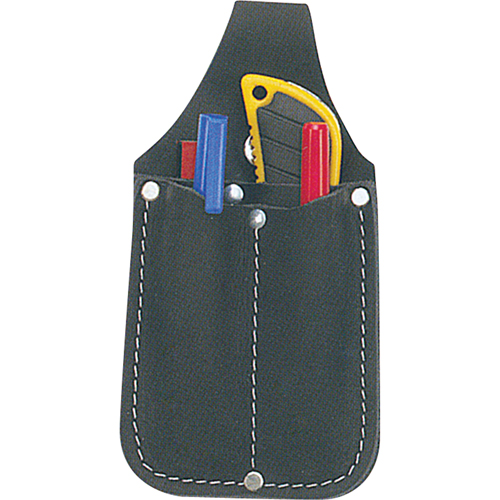 Utility Pouch, Knife Holder, Leather, 3 Pockets Oxymax Inc
