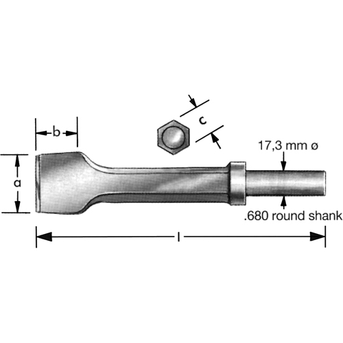 Pneumatic Chisel With  Retaining Collar Oxymax Inc