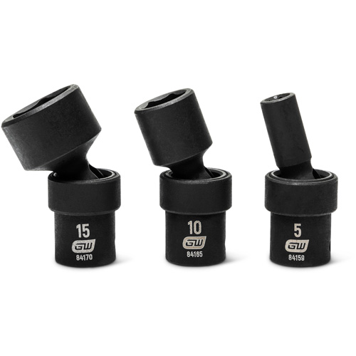 12-Piece 1/4" Drive 6 Point Universal impact Metric Flex Socket Set Oxymax Inc
