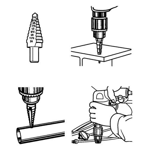 Step Drills, 1/32" Increments Oxymax Inc