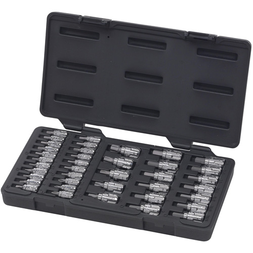 Pass-Thru SAE/Metric Bit Socket Set, Hex/Phillips/Slot/Torx&reg;, 1/4"/3/8" Drive, 39 Pcs Oxymax Inc