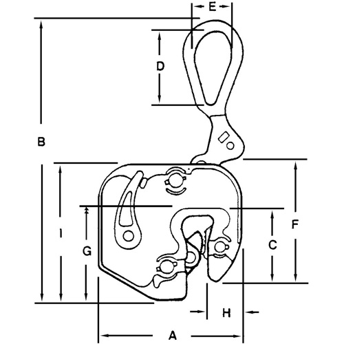 GXL Plate Clamp, 1000 lbs. (0.5 tons), 1/16" - 5/8" Jaw Opening Oxymax Inc