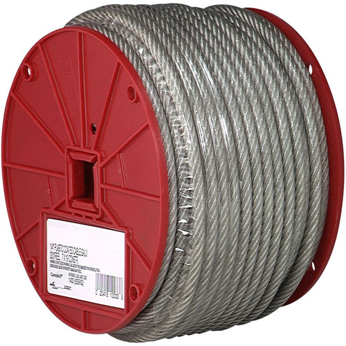 C&acirc;ble m&eacute;tallique, 250' (76,2 m) x 1/8", 340 lb (0,17 tonne), Rev&ecirc;tement de vinyle Oxymax Inc