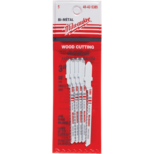 Jigsaw Blade, Bi-Metal, T-Shank, 3" L, 20 TPI Oxymax Inc