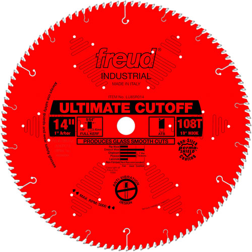 Lames de scie industrielle TCS - finition et coupe en travers, 14", 108 dents, Pour Bois Oxymax Inc