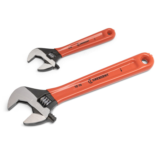 Black Oxide Wrench Set with Cushion Grips, Adjustable, 2 Pieces, Imperial and Metric Oxymax Inc