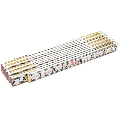 R&egrave;gle de maçon Red End, 6' lo, Bois, Graduations de 1/16" Oxymax Inc