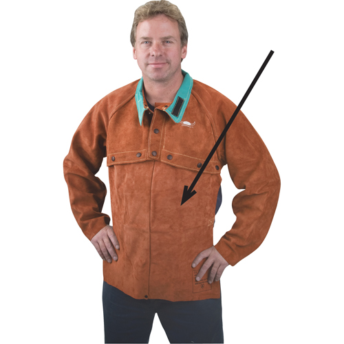Leather Bib, 20" L, Lava Brown Oxymax Inc
