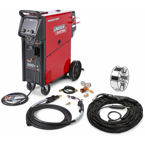 Machine &agrave; souder &agrave; g&acirc;chette avant pour aluminium One-Pak POWER MIG 360MP pour remorque et fabrication g&eacute;n&eacute;rale, 208 V/230 V/460 V/575 V, 1 Ph, 50/60 Hz Oxymax Inc