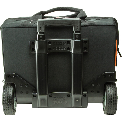 Tradesman Pro Rolling Tool Bag, Ballistic Polyester, 24 Pockets, Black/Orange Oxymax Inc