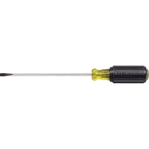 Tournevis d'&eacute;b&eacute;niste pointe plate, Tige de 3/16", Ronde, 9-3/4" lo, Prise en Coussin&eacute;e Oxymax Inc