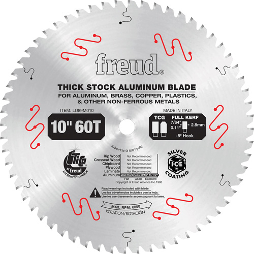 Industrial Saw Blade, 10", 72 Teeth, Non-Ferrous Use Oxymax Inc