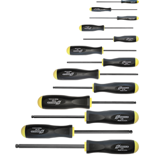 Ball Driver Screwdriver Sets - SAE, 13 Pcs. Oxymax Inc