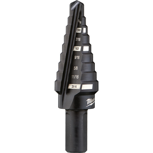 Foret &eacute;tag&eacute; no 3, 1/4" - 3/4", Incr&eacute;ments de 1/16", Acier rapide Oxymax Inc