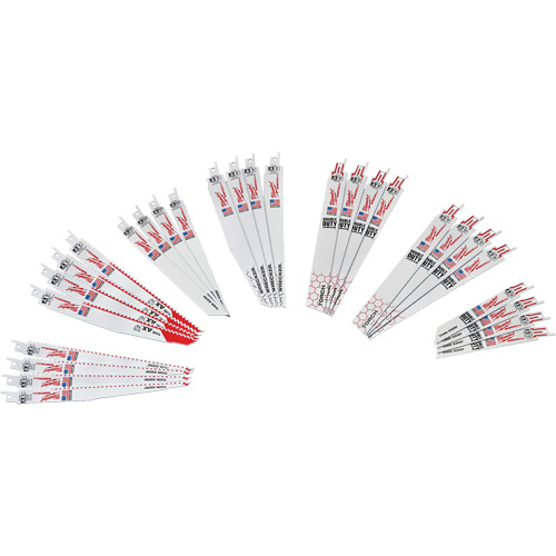 Jeu de lames de d&eacute;molition et &agrave; trait de scie &eacute;troit Sawzall Oxymax Inc