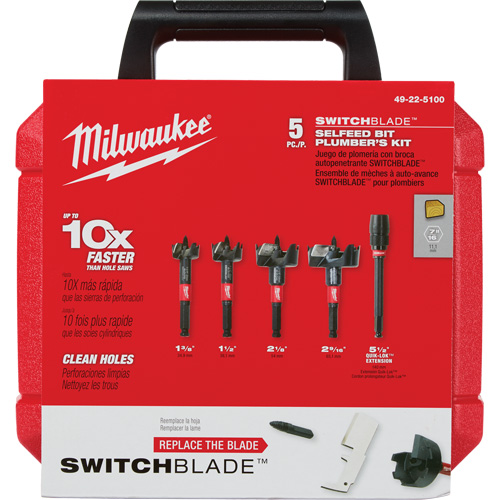 Switchblade Plumber's Self-Feed Bit Set Oxymax Inc