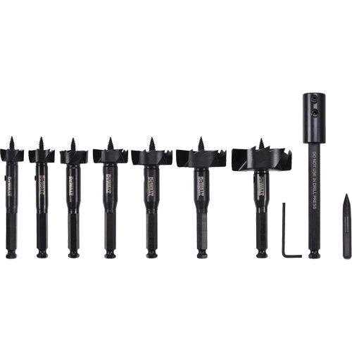 Self-Feed Wood Drill Bit Kit, 8 Pieces, High Carbon Steel Oxymax Inc