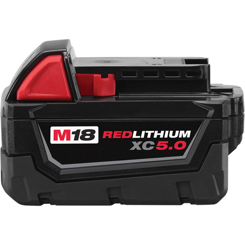 Bloc-piles &agrave; capacit&eacute; &eacute;tendue M18 Redlithium XC5.0 , Lithium-ion, 18 V, 5 A Oxymax Inc