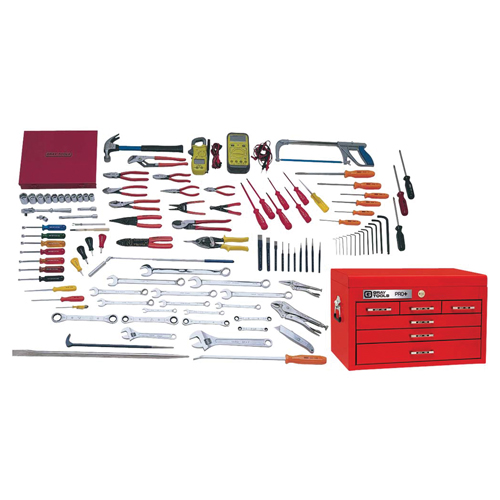 Electricians Master Set With Top Chest, 114 Pieces Oxymax Inc
