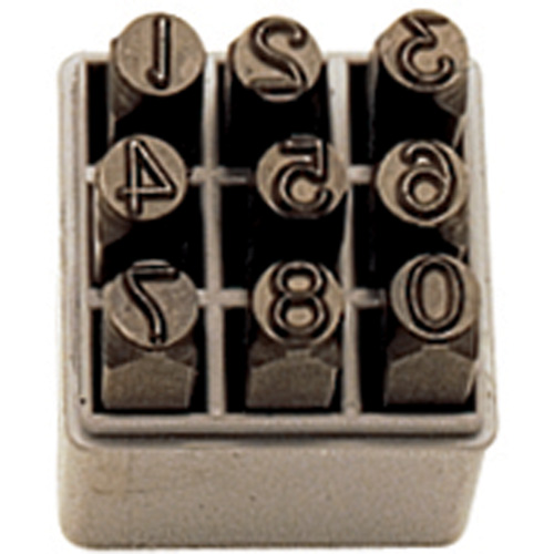 Jeu de num&eacute;ros &agrave; estamper &agrave; la main, 9 morceaux Oxymax Inc