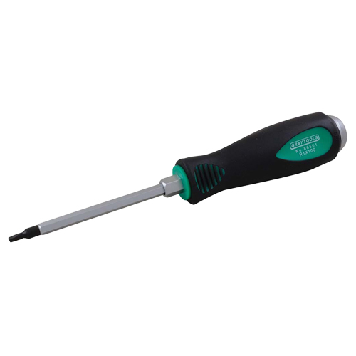 Square Screwdriver, #1 Tip, Round, 8-1/4" L, Cushion Grip Handle Oxymax Inc