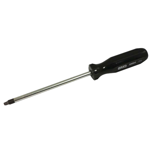 Square Screwdriver, #4 Tip, Round, 9-3/4" L, Plastic Handle Oxymax Inc