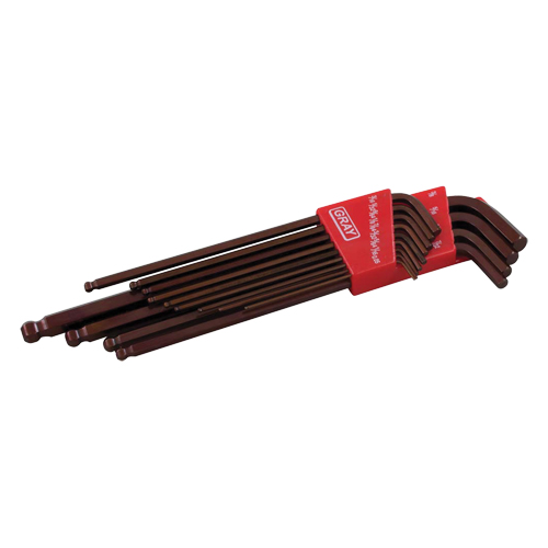 Extra Long Arm Ball Hex Key Set, 13 Pcs., Imperial Oxymax Inc