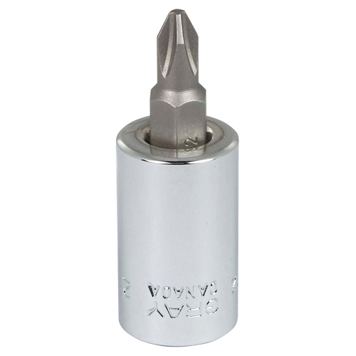 Head Socket, Phillips, #2 x 1.93" L, 3/8" Square Drive Drive Oxymax Inc