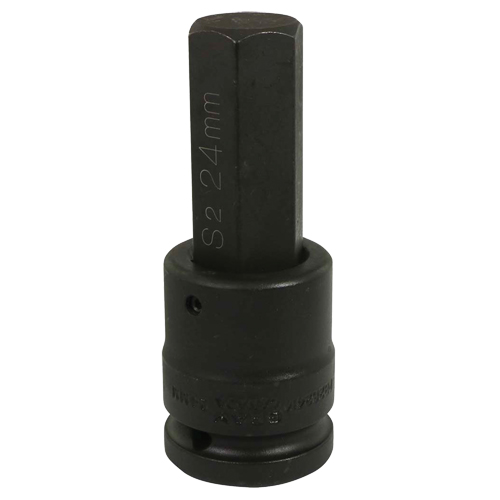 Bit Impact Socket, Hex, 24 mm x 3/4" Drive Oxymax Inc