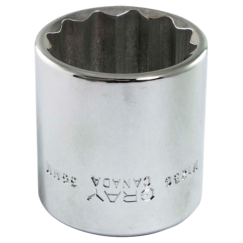 Socket, 13 mm, 1/2" Drive, 12 Points Oxymax Inc