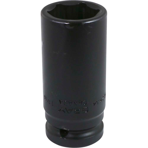 Socket, Impact, 19 mm, 3/4" Drive, 6 Points, Deep Oxymax Inc