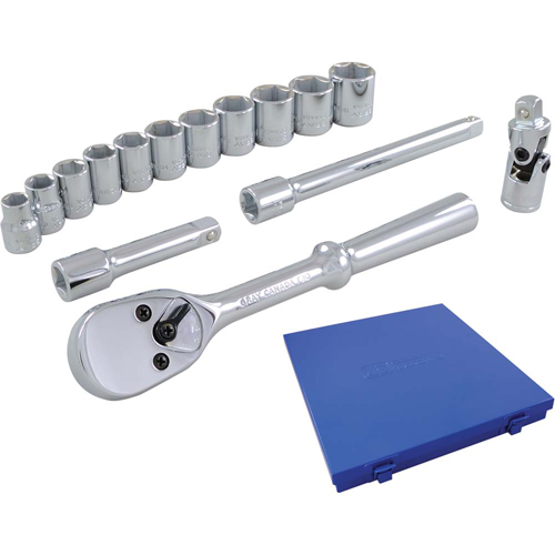 Jeu de douilles et accessoires, 15 Mcx, Prise de 3/8" Oxymax Inc