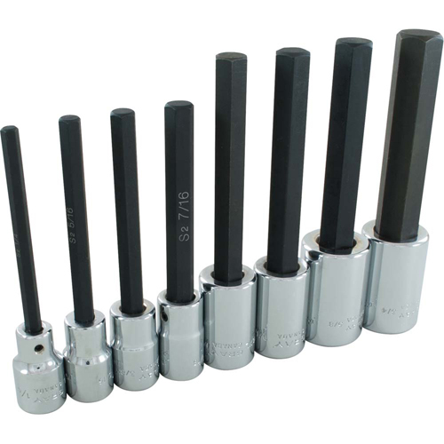 Hex Head Socket Set, Hex, 1/2" Drive, 8 Pcs Oxymax Inc